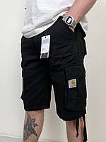 Шорти CARHARTT карго стильні та практичні з боковими кишенями чоловічі чорні та сірі