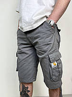 Шорти CARHARTT карго стильні та практичні з боковими кишенями чоловічі чорні та сірі