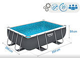Басейн BestWay 56629 каркасний 282 х 196 х 84 см, фільтр - насос 1249 л/год, дозатор, фото 3