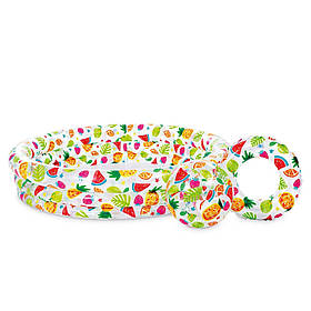 Дитячий надувний бассейн "Фрукти" Intex 59469-3 з м'ячем та кругом, Toyman