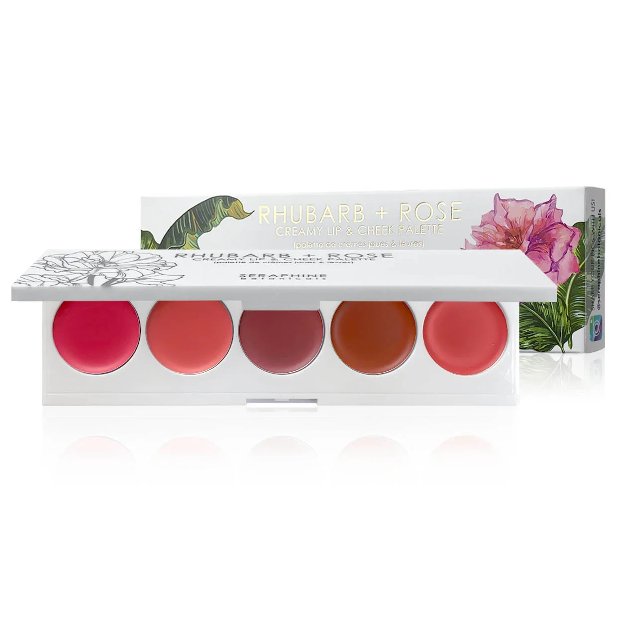 Палетка кремових рум'ян-помад Seraphine Botanicals Creamy Lip & Cheek Palette 7 г, фото 1