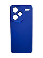 Силіконовий софт тач чохол із мікрофіброю для Xiaomi Redmi Note 13 Pro+ 5g синій матовий