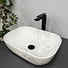 Умивальник (раковина) VBI RAVENNA LIGHT STONE GLOSSY накладний, фото 5