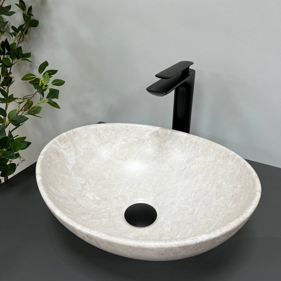 Умивальник (раковина) VBI PARMA LIGHT STONE MATT накладний