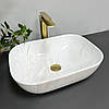 Умивальник (раковина) VBI RAVENNA MARBLE NATURE GLOSSY накладний, фото 4