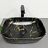 Умивальник (раковина) VBI RAVENNA MARBLE BLACK MATT накладний, фото 5