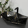 Умивальник (раковина) VBI VENEZIA MARBLE BLACK MATT накладний, фото 4