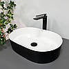 Умивальник (раковина) VBI VERONA 50 BLACK WHITE накладний, фото 5