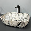 Умивальник (раковина) VBI RAVENNA LIGHT GREY ONYX GLOSSY накладний, фото 5