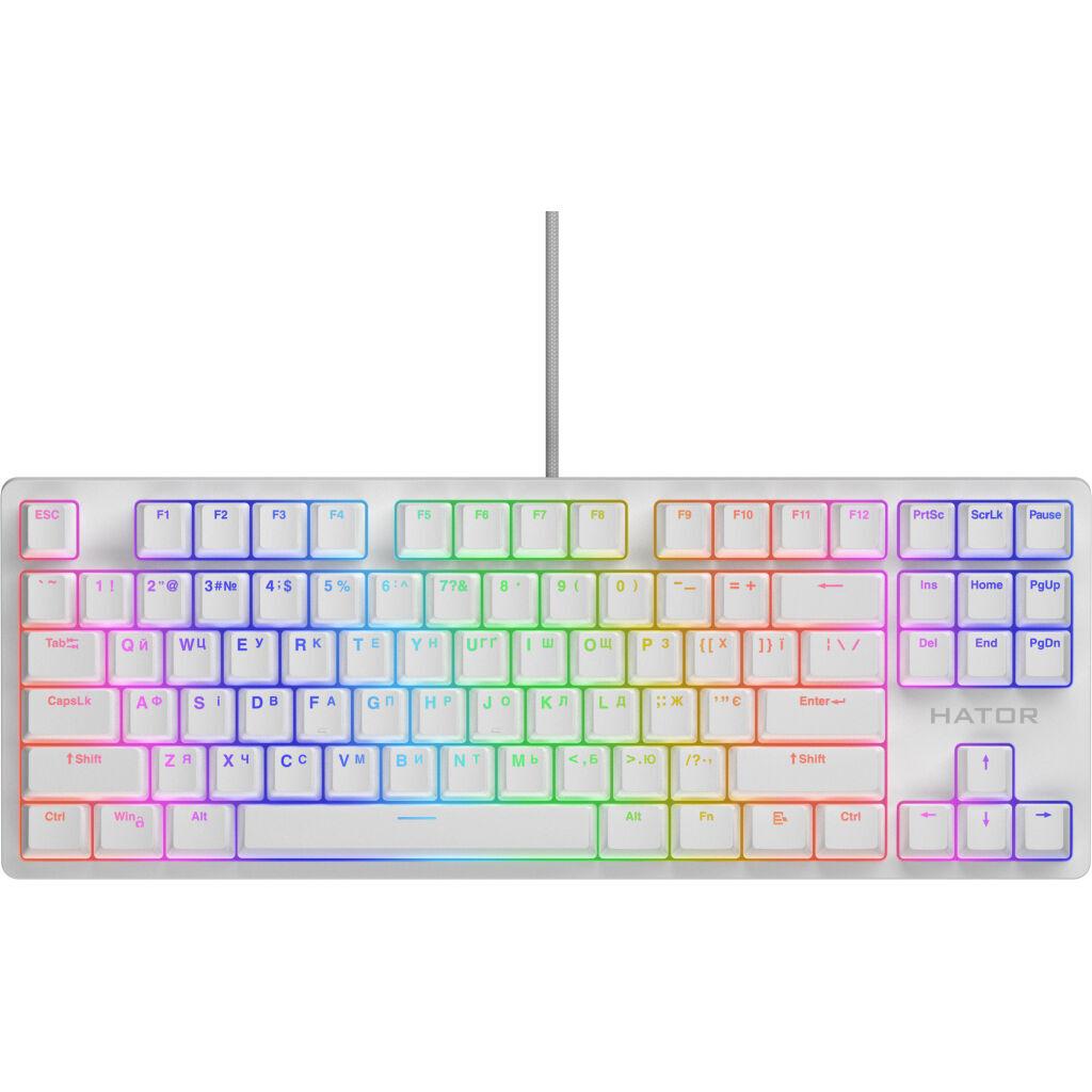 Клавіатура HATOR Rockfall 2 Optica TKL black (HTK-731) white
