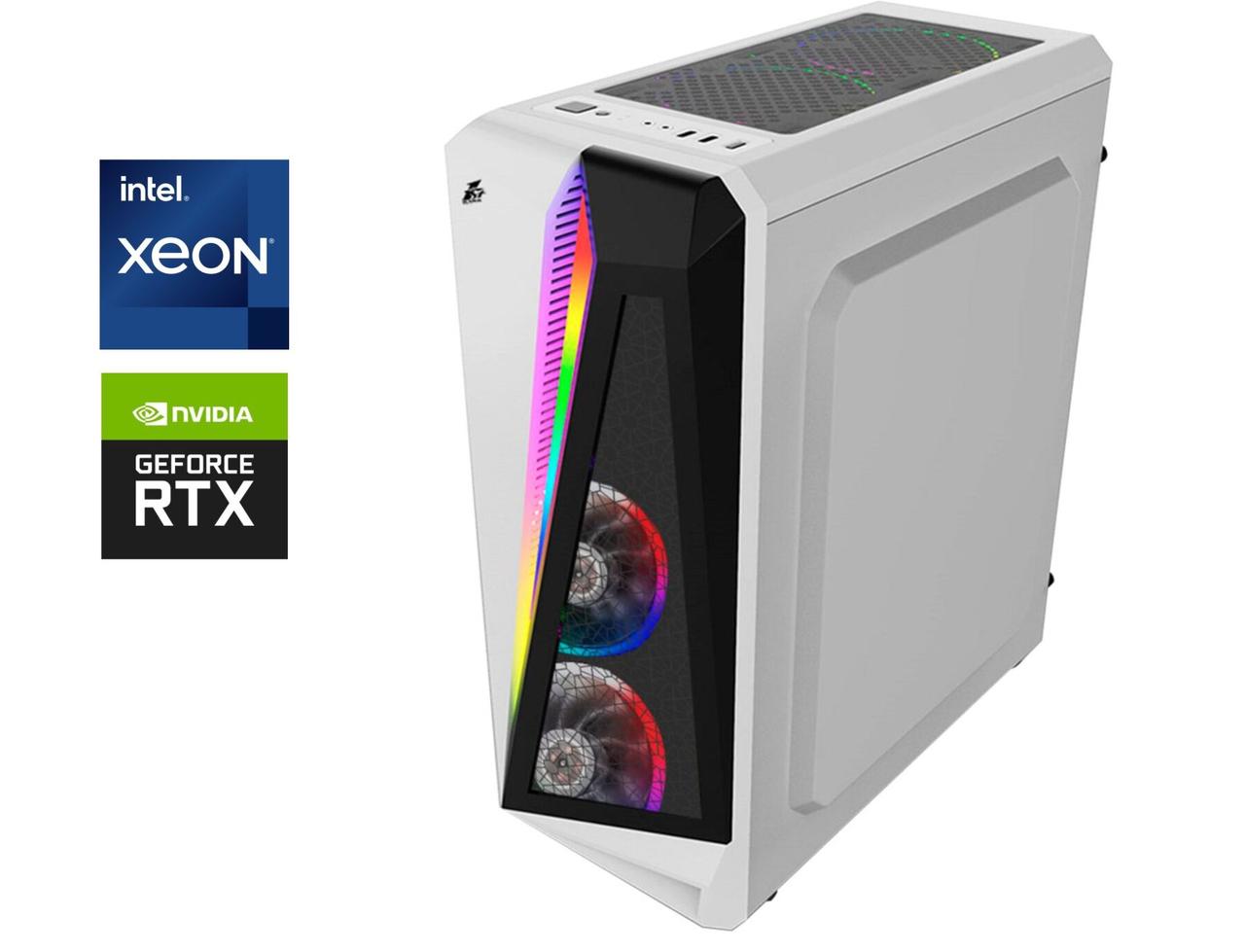 Ігровий ПК 1stPlayer R5-3R1-WH Color LED White MT/ Xeon E5-2690 v3/ 32GB RAM/ 256GB SSD+1000GB HDD/ RTX 3070 8GB/ 700W