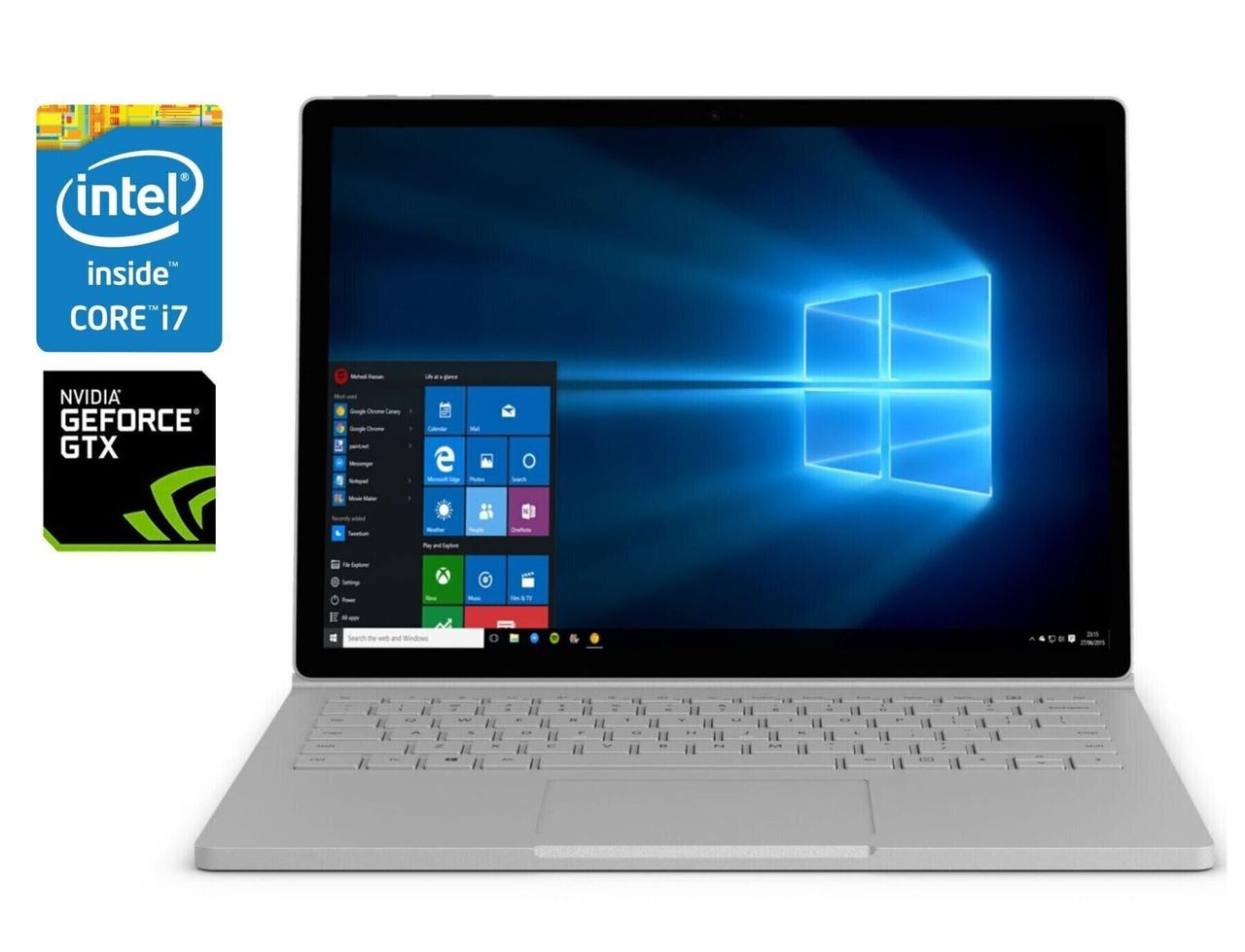 Ноутбук Б-клас Microsoft Surface Book 2/ 13.5" 3000x2000 Touch/ i7-8650U/ 16GB RAM/ 512GB SSD/ GTX 1050 2GB