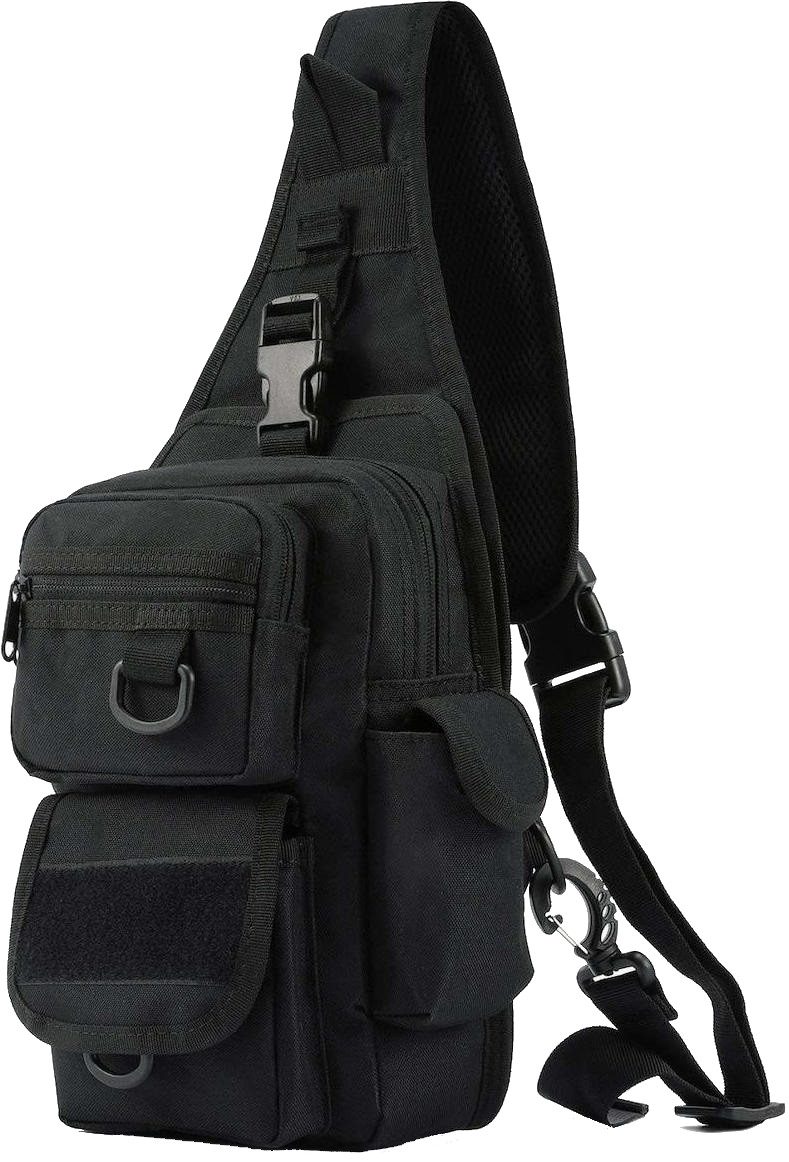 Сумка однолямкова SILVER KNIGHT 184 чорна, фото 1