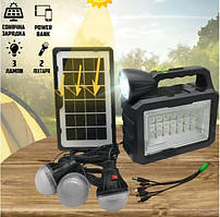 Автономний ліхтар похідний багатофункційний Cclamp Cl-28 сонячна зарядна станція, 3 лампочки, повербанк