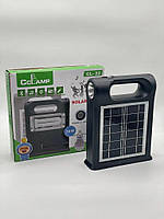 Портативна зарядна станція Аварійний ліхтар CcLamp CL-22 30 W із сонячною панеллю, FM, Bluetooth, 2 лампи