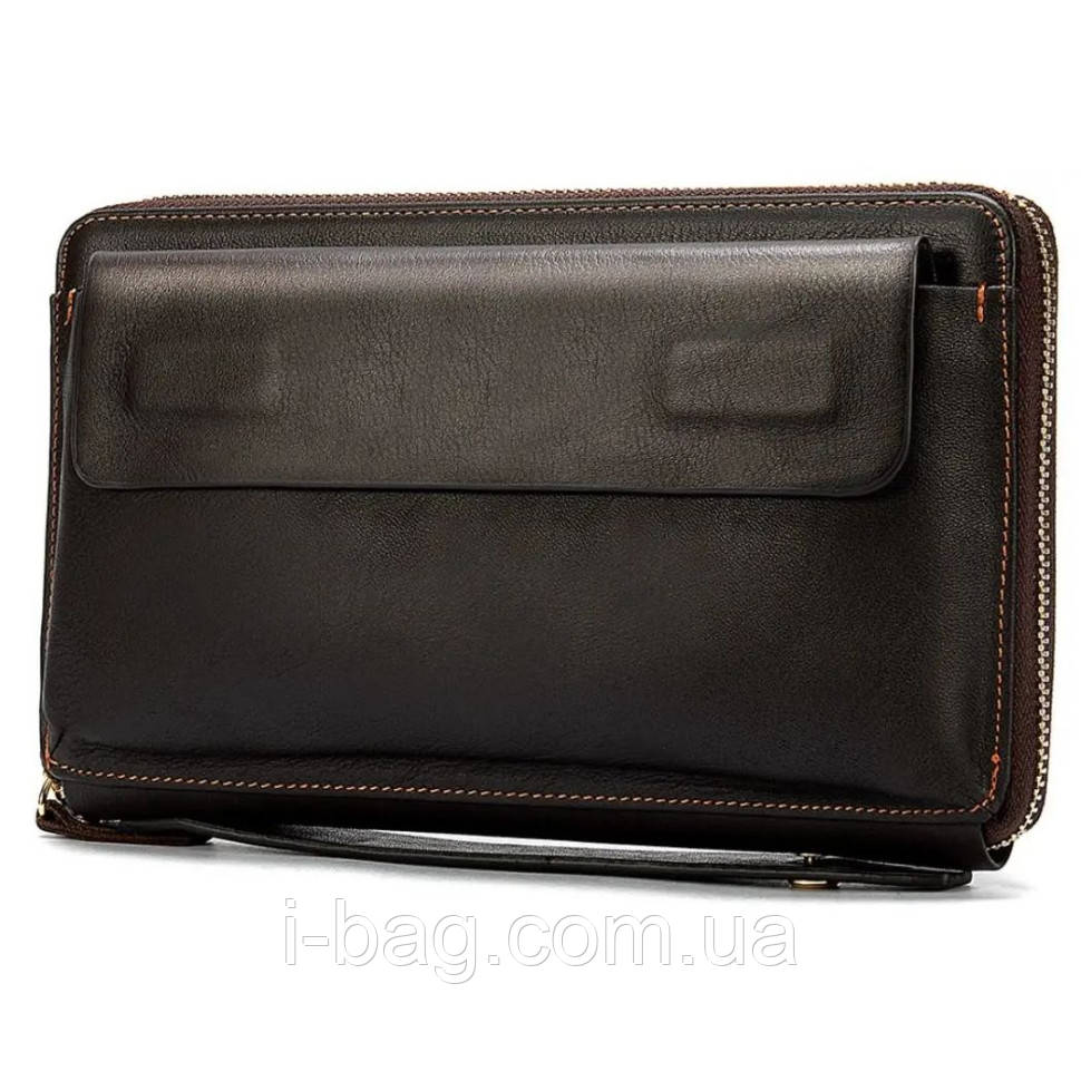 Чоловічий клатч шкіряний bx9043br коричневий, фото 1