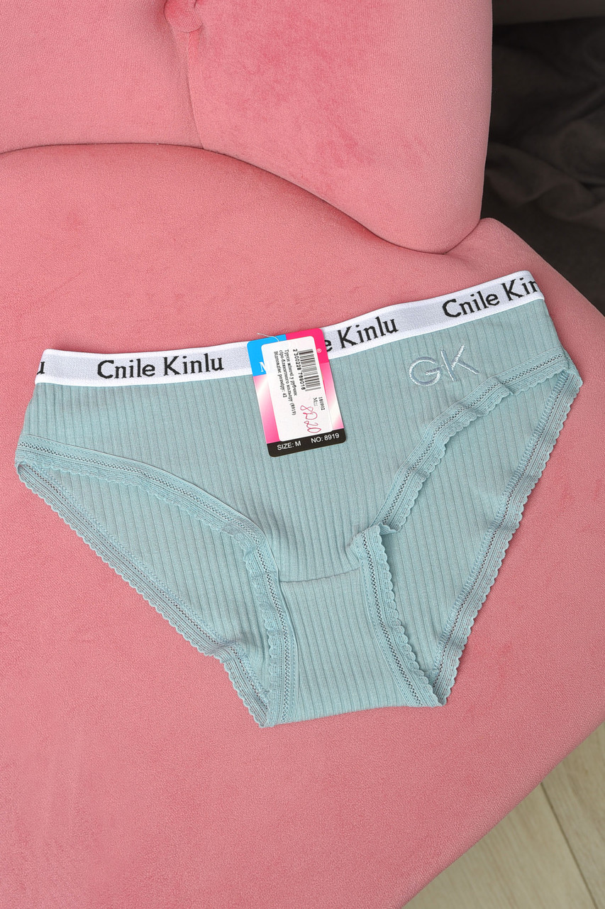 Труси жіночі у рубчик сiро-блакитного кольору р.XL 180902S, фото 1