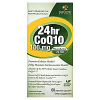 Коензим Q10, 100 мг, CoQ10, Genceutic Naturals, 60 вегетаріанських капсул