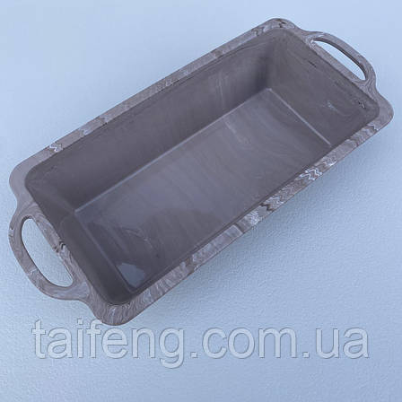 Форма для випікання силіконова з металевим обідком 31,3*14*6 см A-Plus 1971 коричнева, фото 1