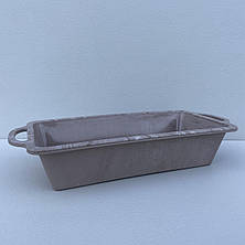 Форма для випікання силіконова з металевим обідком 31,3*14*6 см A-Plus 1971 коричнева, фото 2