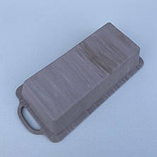 Форма для випікання силіконова з металевим обідком 31,3*14*6 см A-Plus 1971 коричнева, фото 3