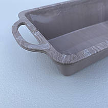 Форма для випікання силіконова з металевим обідком 31,3*14*6 см A-Plus 1971 коричнева, фото 4