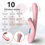 Вібратор кролик із підігрівом LILO рожевий, фото 2