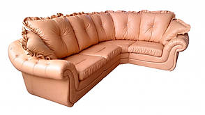 Розкладний шкіряний диван 3Н1 "Brocard" (Брокард). (302*225 см), фото 2