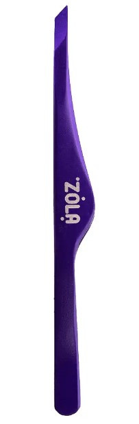 Пінцет скошений професійний для брів ZOLA VIOLET