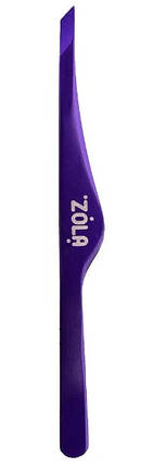 Пінцет скошений професійний для брів ZOLA VIOLET, фото 1