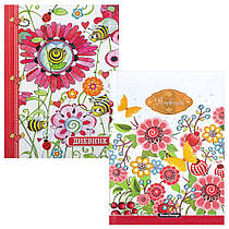 Щоденник шкільний Мандарин твердий 40 аркушів з глітером (1416-1419Р)