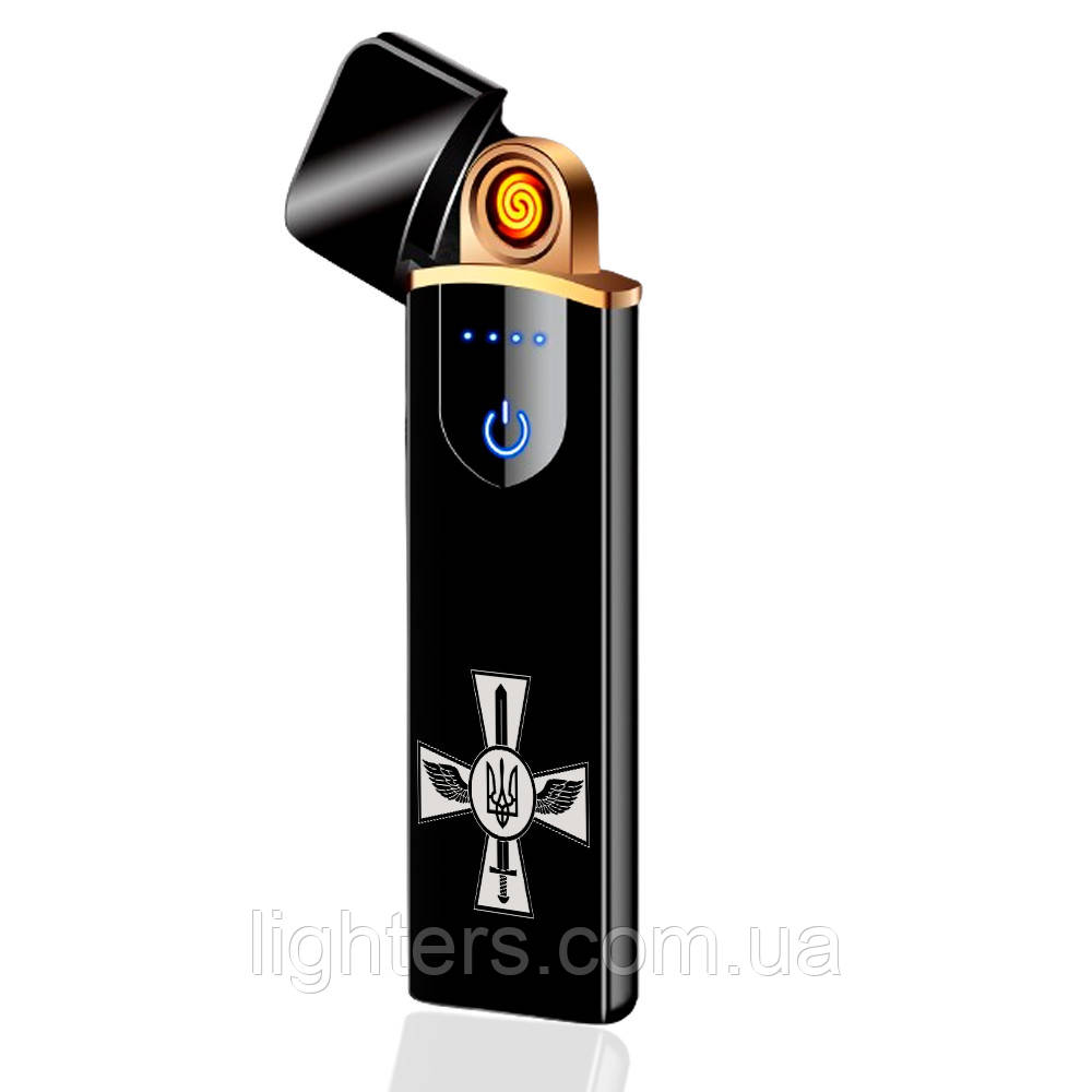 Запальничка USB ЗСУ + Тризуб у подарунковому пакованні LG-522U3, фото 1