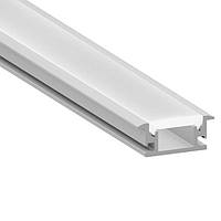 Алюмінієвий профіль під лед LS09 анодований з матовим розсіювачем 2м (ціна 1м)