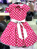 Сукня в ретро стилі для дівчинки Стиляги Малинове 116-134 р. Нарядне плаття для дівчинки в горох, фото 6