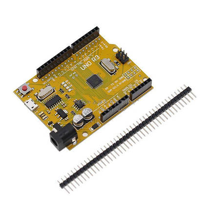 Плата для розробки UNO R3, покращений мікроконтролер ATmega328P, Micro USB + кабель, фото 3