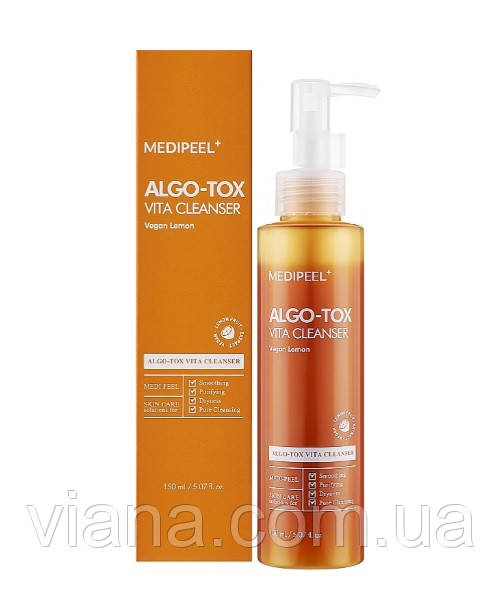 Веганська пінка-гель для очищення і освітлення шкіри Medi-Peel Algo-Tox Vita Cleanser Vegan Lemon 150 ml