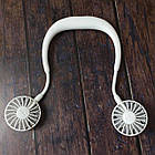 Міні вентилятор на шию Sport Fan, з USB, Білий / Портативний вентилятор акумуляторний для спорту, фото 8