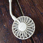 Міні вентилятор на шию Sport Fan, з USB, Білий / Портативний вентилятор акумуляторний для спорту, фото 9