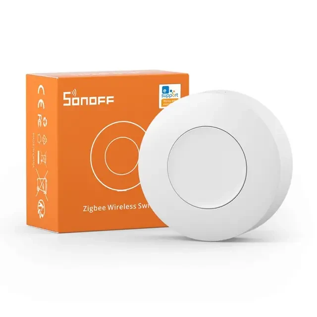 SONOFF SNZB-01P - Бездротовий Zigbee вимикач, комутатор, кнопка, колір білий з батареєю