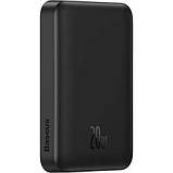 Магнітний повербанк Baseus MagSafe Power Bank 10000 mAh Magnetic Wireless Fast Charging 20W Mini Black, фото 5