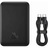 Магнітний повербанк Baseus MagSafe Power Bank 10000 mAh Magnetic Wireless Fast Charging 20W Mini Black, фото 9