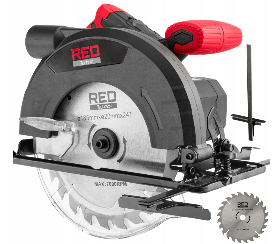 Ручна циркулярна пила 185 мм RED TECHNIC 3400W
