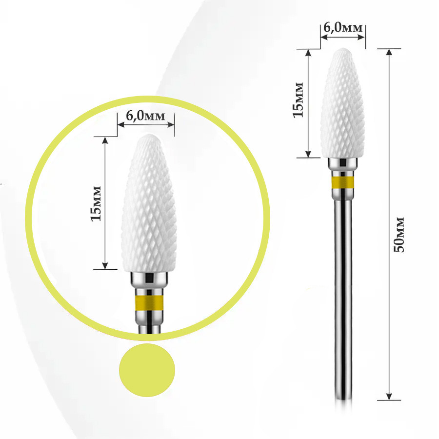 Фреза керамічна, кукурудза жовта насічка, фото 1