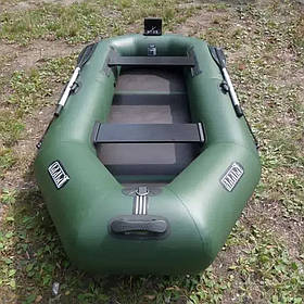 Надувний гумовий човен для риболовлі тримісний Тура ЛТ-290ЕВТ зі слань-книжкою (338 кг). Човен для трьох