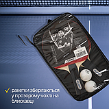 Настільний теніс професійні ракетки, Тенісний набір тенісних ракеток для столу настільного LOKI 8878, фото 9