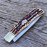 Ніж складний Finland, 19см, 440, back lock, латунь\пластик, чохол нейлон, фото 5