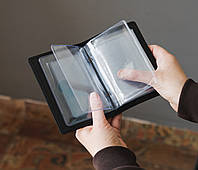 Шкіряна обкладинка для водійських документів прав, посвідчень  старого і нового зразка чорна