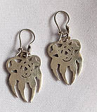 "Печатка Велеса" (вовча) сережки з фіксатором з срібла 925-ої проби, фото 3