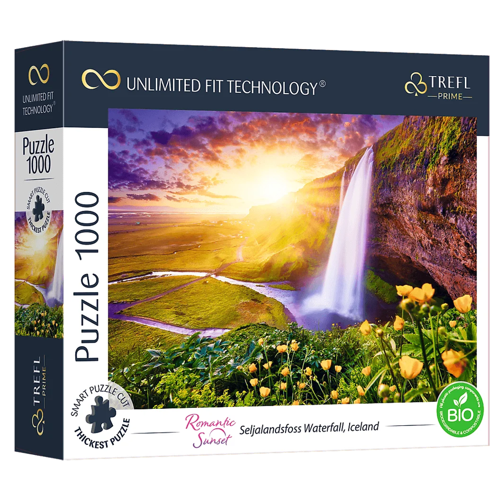Пазл "Безмежна колекція. Водоспад Сельяландсфосс, Ісландія", 1000 елементів Trefl (5900511107562)