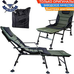 Посилене коропове крісло Wide Carp SL-105 до 160 кг + приставка + чохол, ідеально для нерівній поверхні